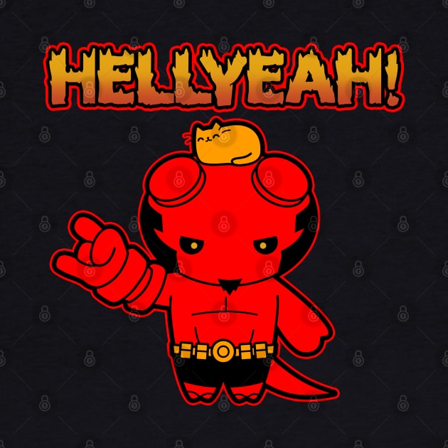 Cute Kawaii Superhero Hell Demon Boy Cartoon by BoggsNicolas